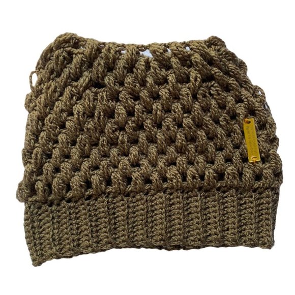 Handmade Horsetail Womens Knitted Beanie - Picture 6 of 10